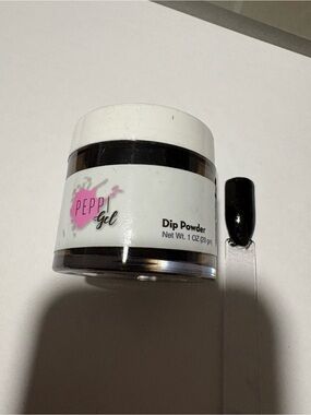 Peppi Gel Onyx black dip nail powder